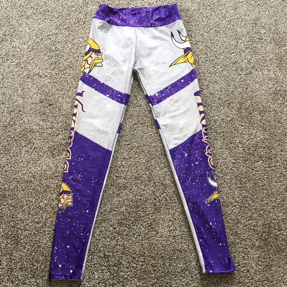 Vibrant Purple and Gray women  Leggings
